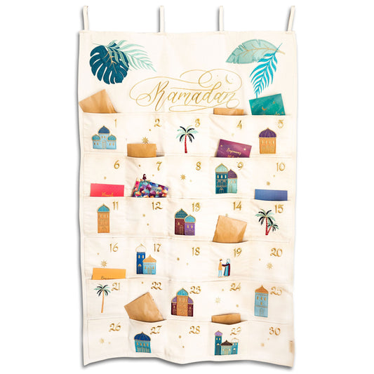 Ramadan Stof Vægkalender Farverig Broderet
